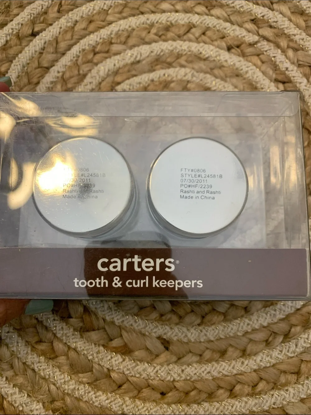 Adorable Carter’s 1st tooth and 1st curl keeper baby keepsake memories NWT
